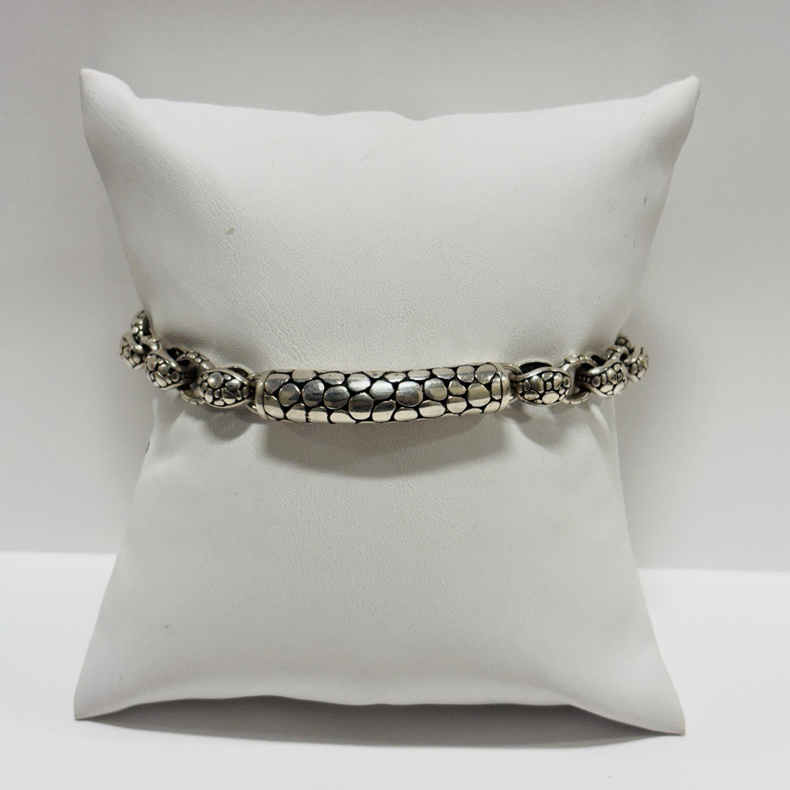 Sarda Sterling 925 Silver Pebble Accent Bracelet 8 in- .79