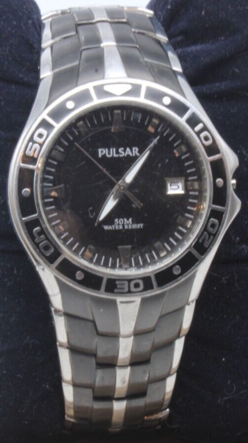 PULSAR QUARTZ MEN’S DIVER WRIST WATCH 42.1mm 13.4mm LUG FOR REPAIR (DR3)
