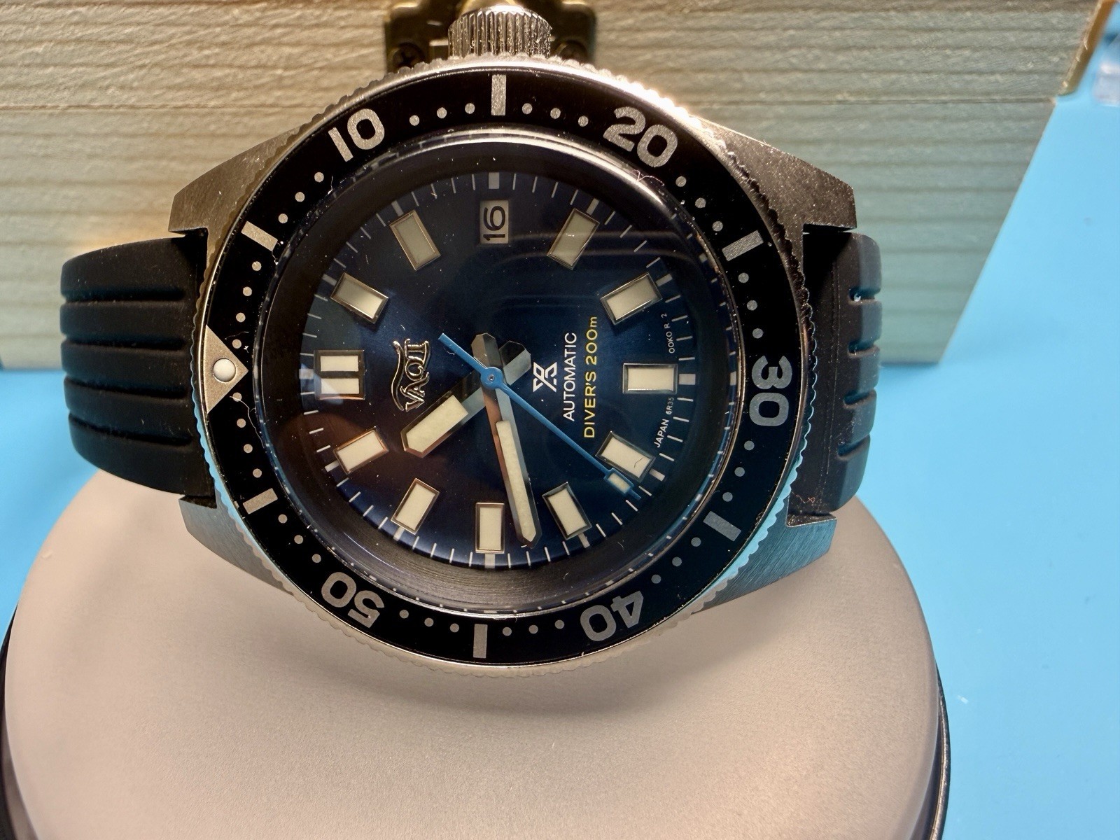 VAQT American Assembled Watch Date Genuine NH35 Reminiscent Of 62MAS LUME.