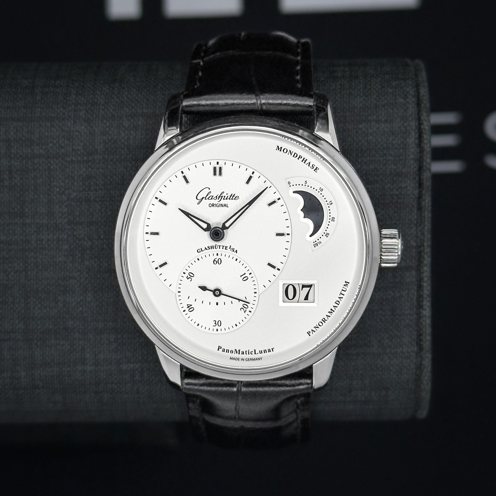 Glashütte Original Panomaticlunar 1-90-02-42-32-05 Excellent Condition Complete