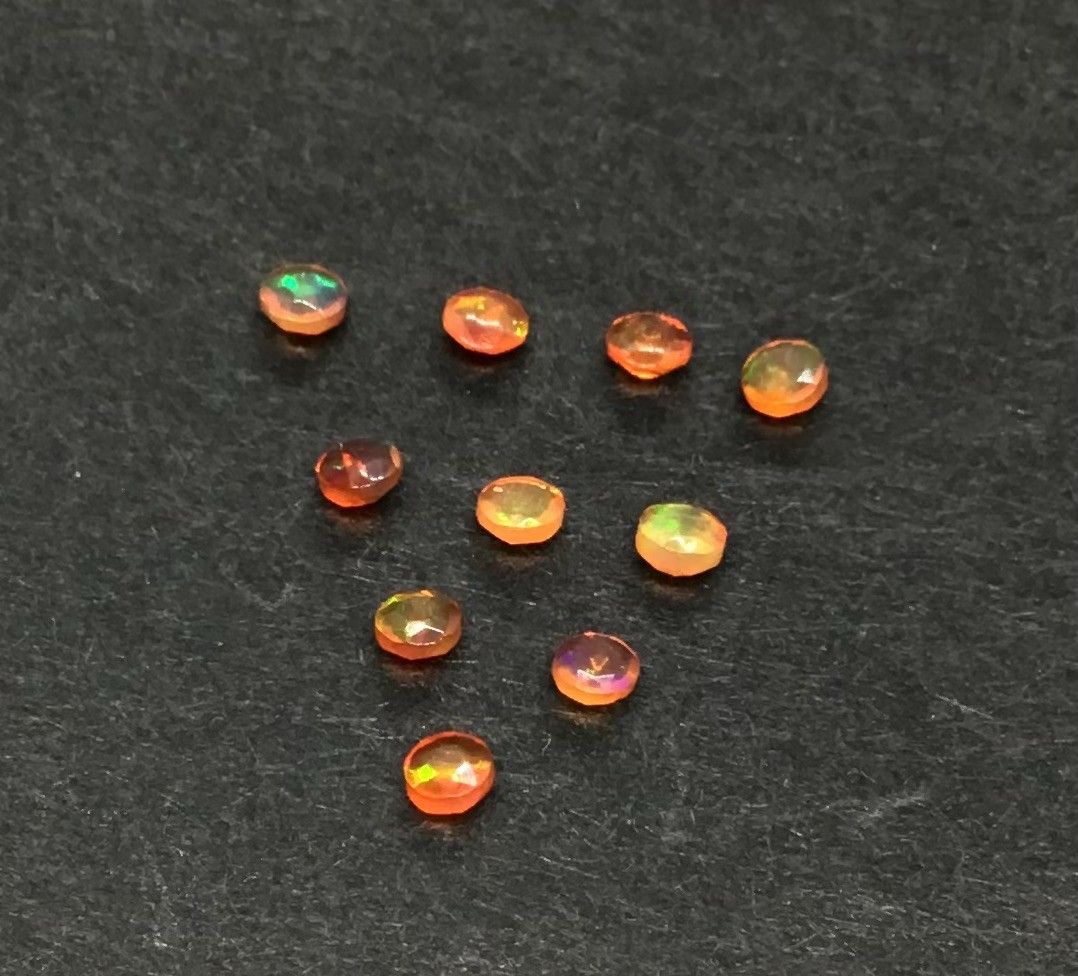 AAA Natural Ethiopian Orange Fire Opal Round Cut Loose Gemstone For All Jewelry