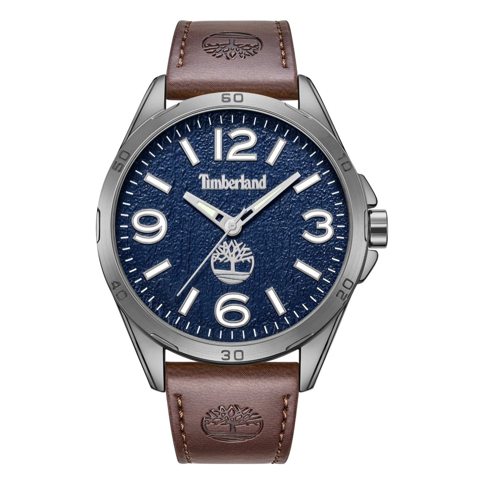 Timberland Men’s Analog Watch With Brown Leather Band TDWGA9008603