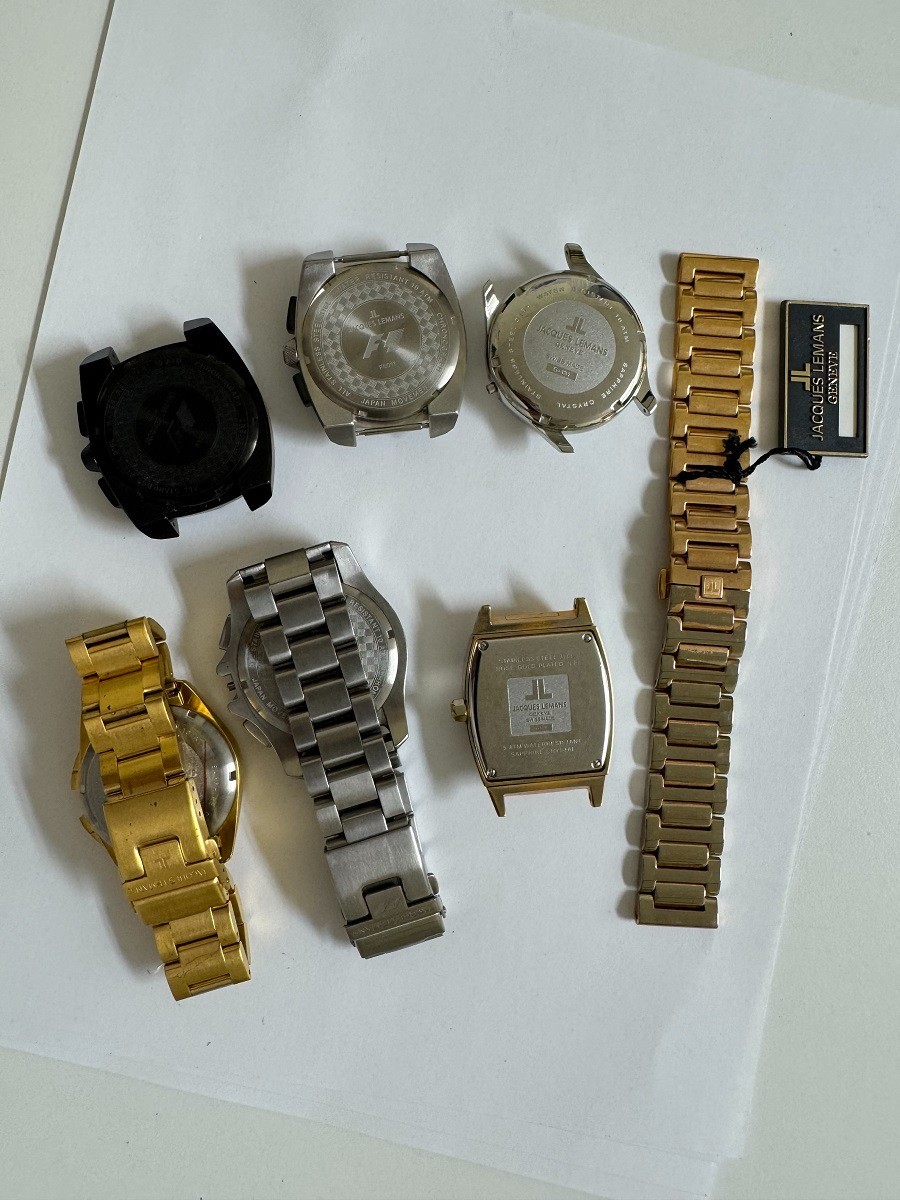 Lot of Jacques Lemans watches G-131 G-191 G-120 PARTS ONLY SOLD AS IS