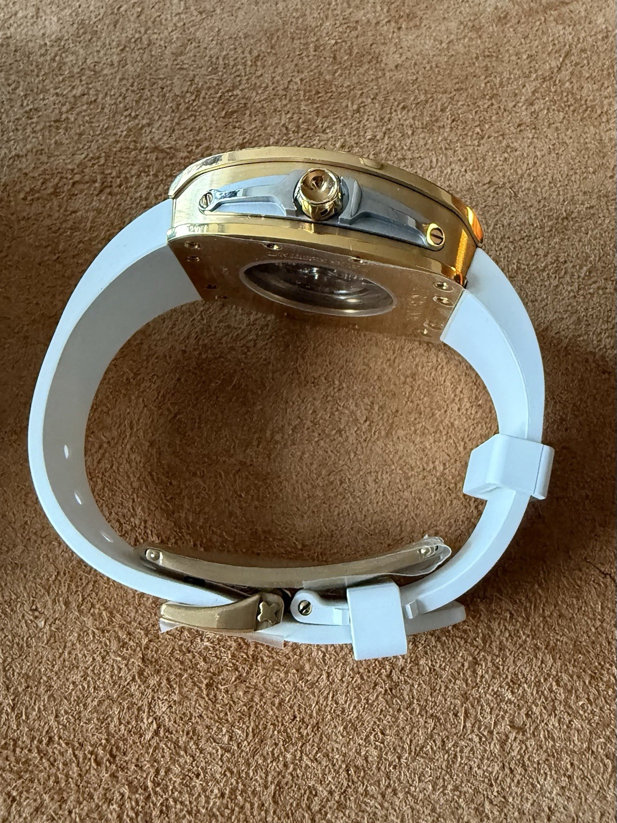 FROST NYC Evolution Auto Skeleton Sport Gold PVD| FRST-01-CY White $1500 Retail