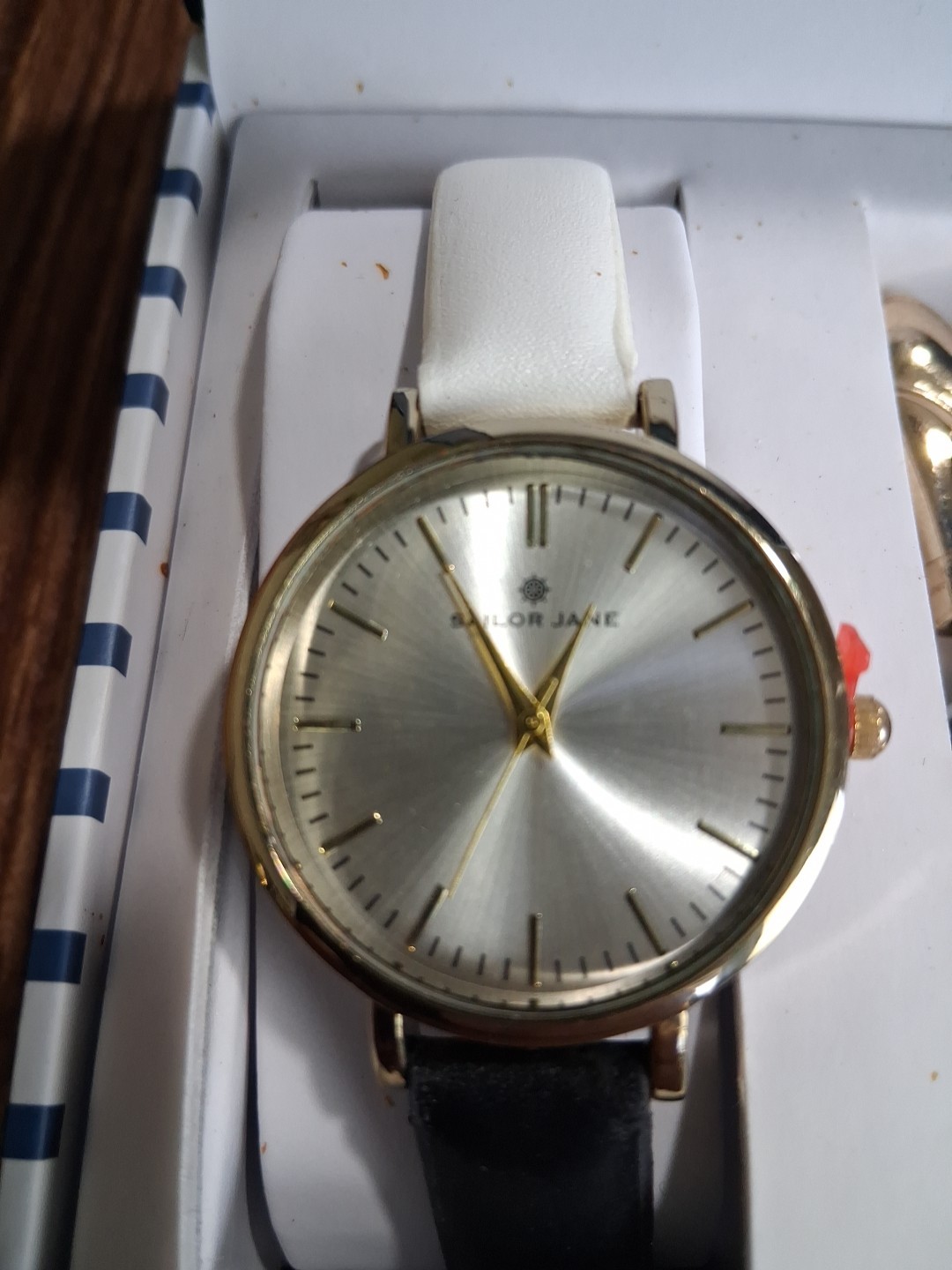 Sailor Jane Watch Set NIB Black White Shoe Wine Stopper Purse Charm Boxed