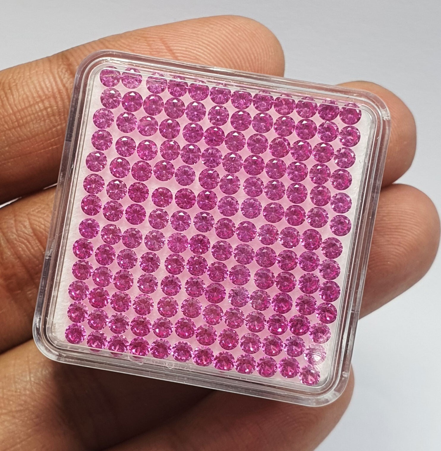 50 Pcs Flawless Ceylon Pink Sapphire Lot Round Diamond Cut Loose Gemstone 2.50MM