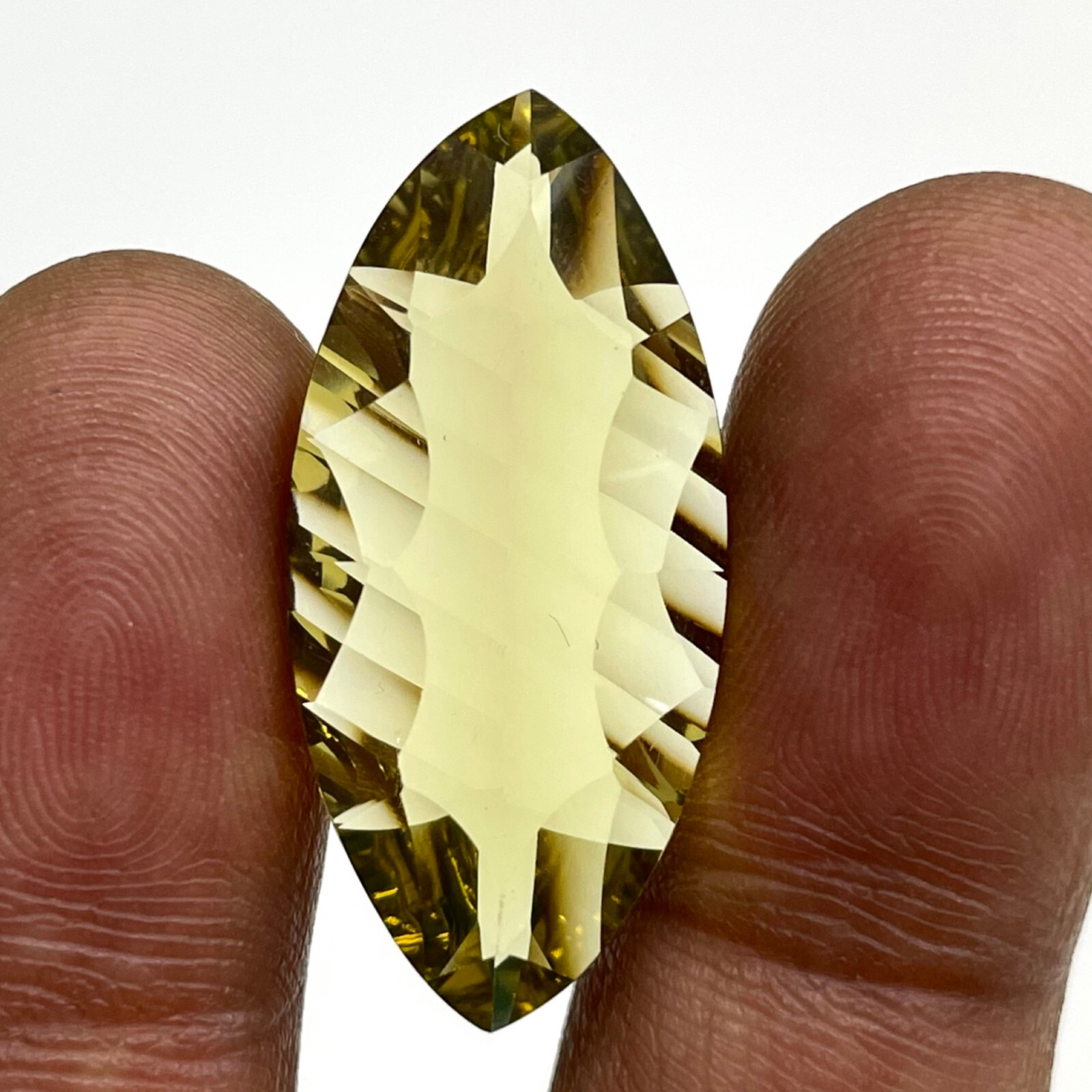 VVS 18.10 Cts Natural Lemon Citrine Marquise Custom Cut Top Quality Gemstone