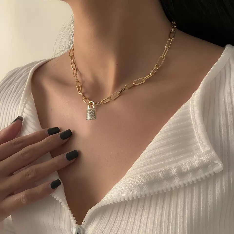 Cadenas de Oro ® Cubana 14K Joyeria Italiana Moda Collar Gargantilla para Mujer