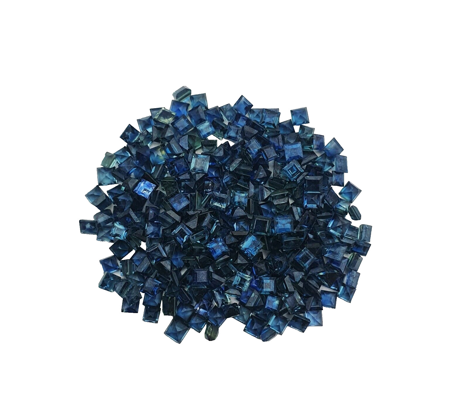 Natural Blue Sapphire Square Cut Loose Gemstone Lot 50 Pcs 2.50-3 MM 6 CT