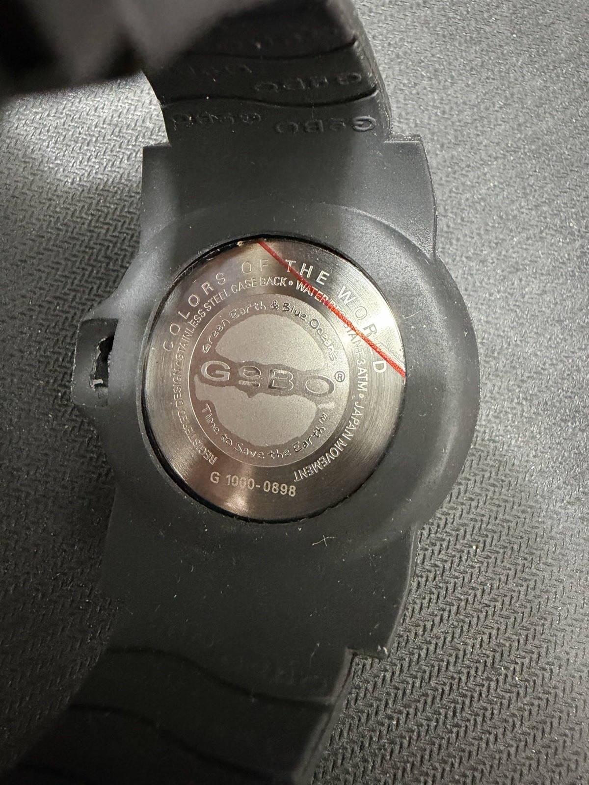 GEBO Time To Save The Earth Watch – 2 Straps Pink & Black – Old Stock
