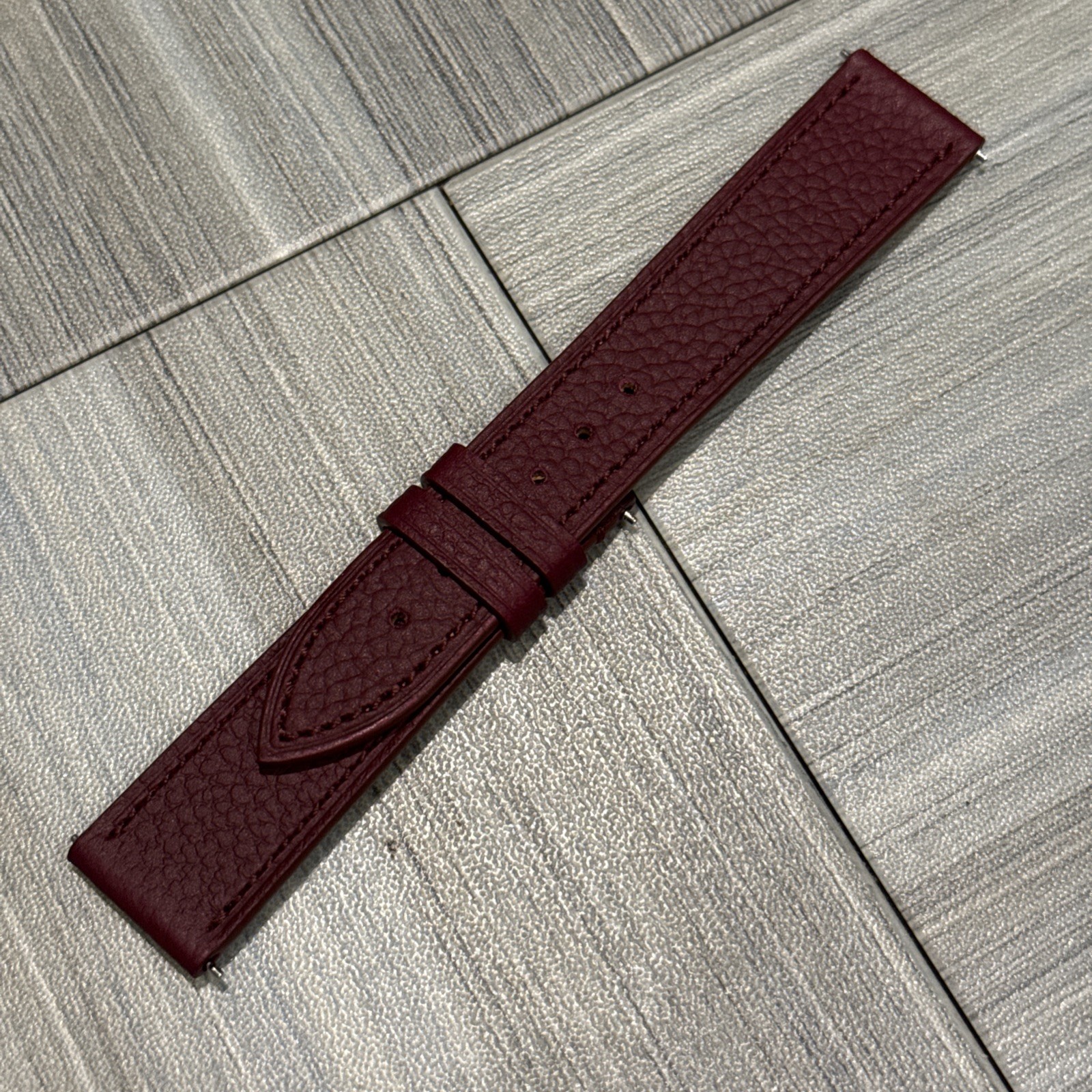 Authentic IWC Quick Release 20mm x 18mm Burgundy Swiss Calf Leather Watch Strap