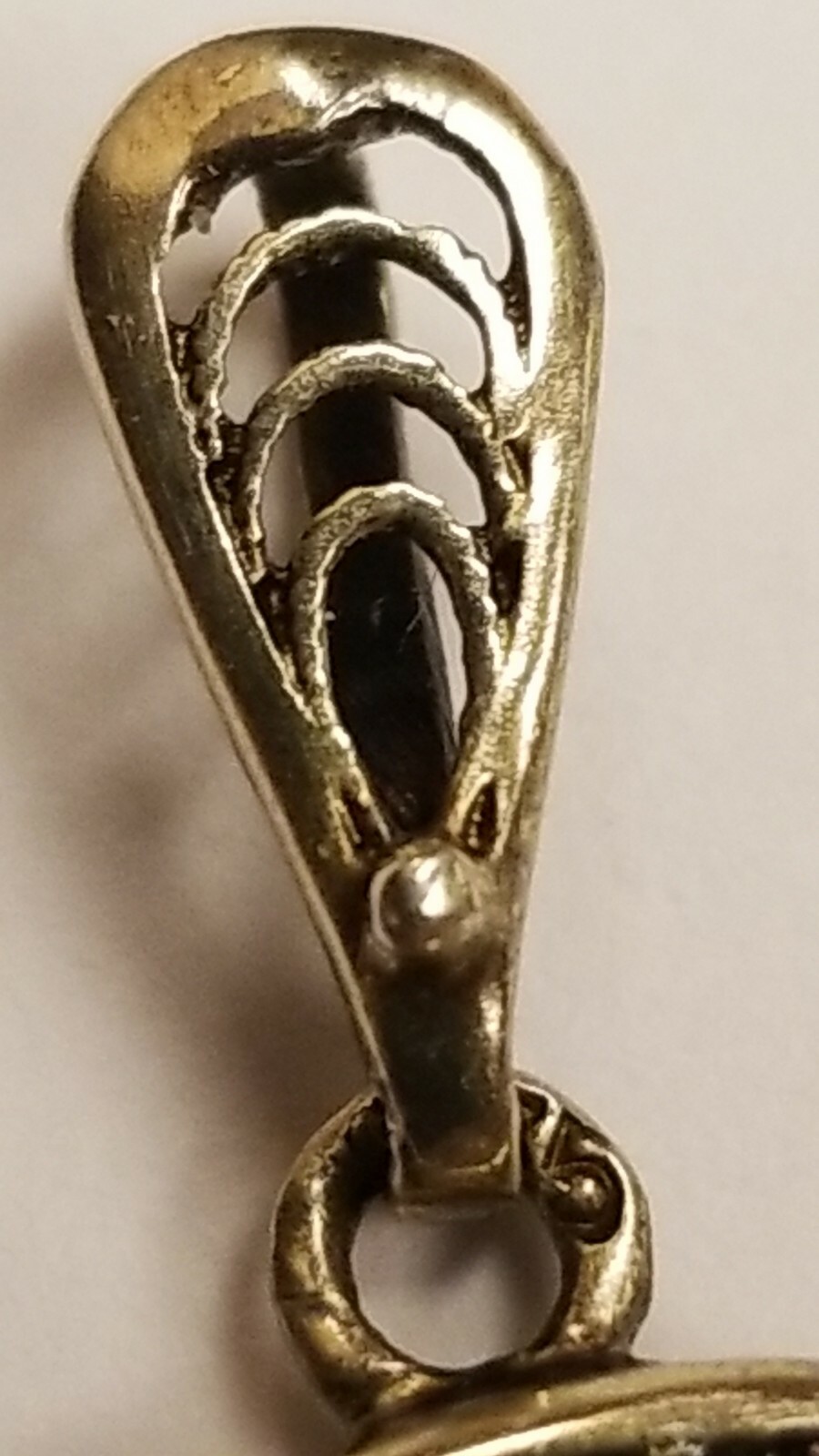 VINTAGE 835 SILVER sardonyx SHELL CAMEO filigree PENDANT setting