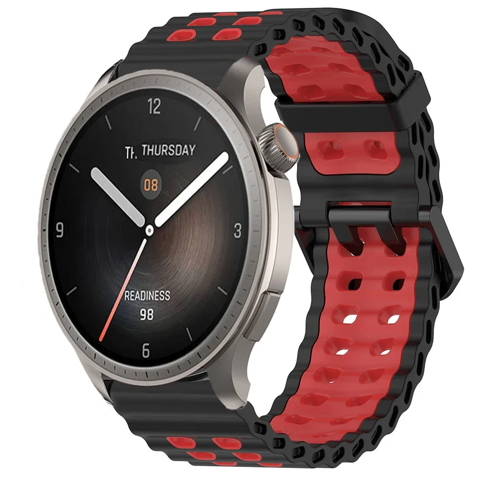 22mm Silicone Strap for Amazfit Balance 2 1 Bip 6 5/GTR 4 3 Pro/Huawei 46mm Band