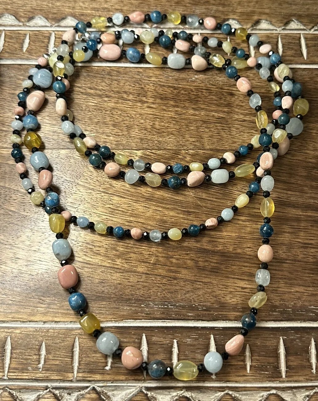 Mine Finds By Jay King Long 60” Multicolored Gemstone Necklace
