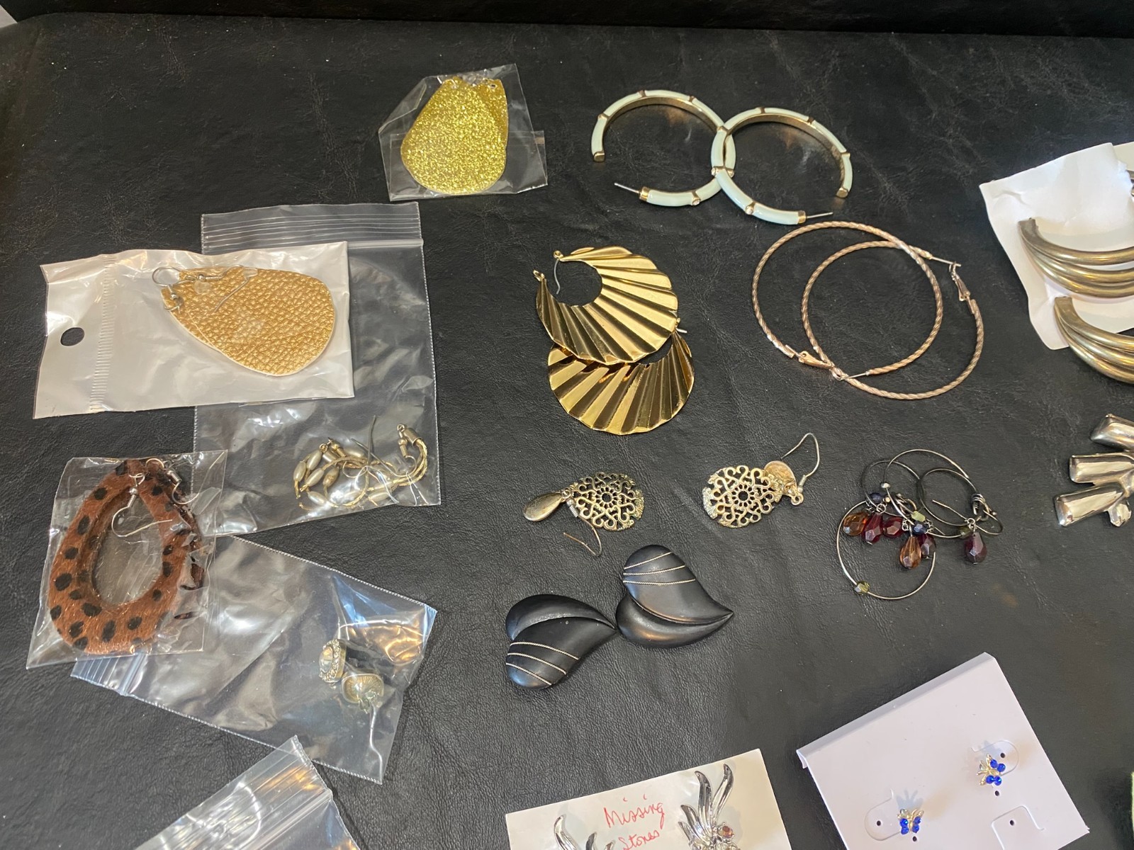 huge lot 103+ pairs earrings earring collection dangle stud hoop clip estate +