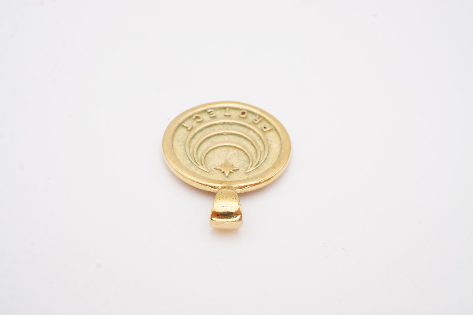 Jane Win Gold Plated Sterling Silver 925 Protect Pendant Inspirational