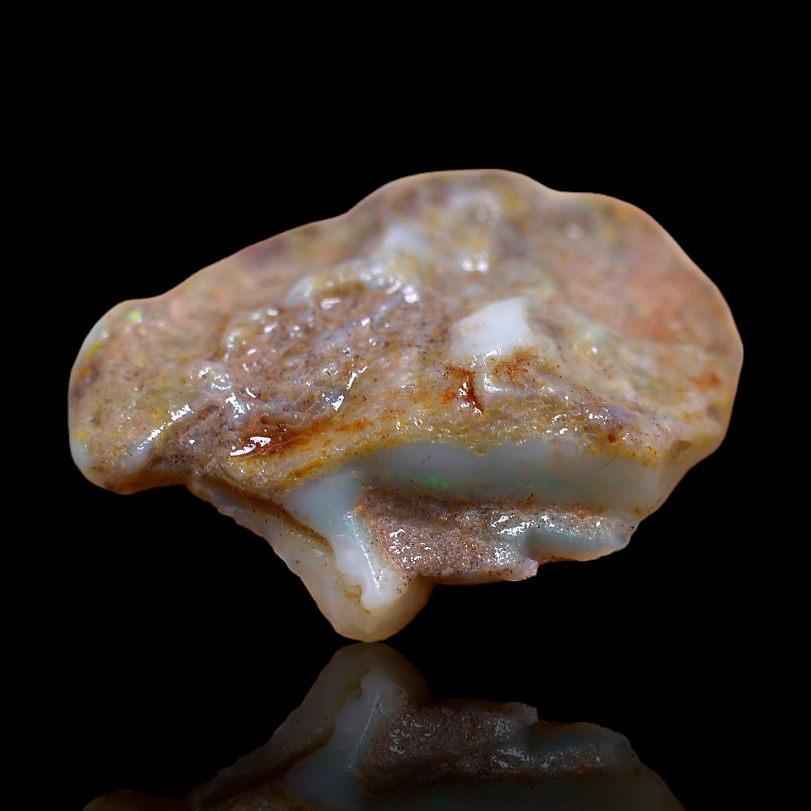 11.00 Cts Natural Australian Fire Opal Loose Astrology Rough Gemstone 25x18x7 mm