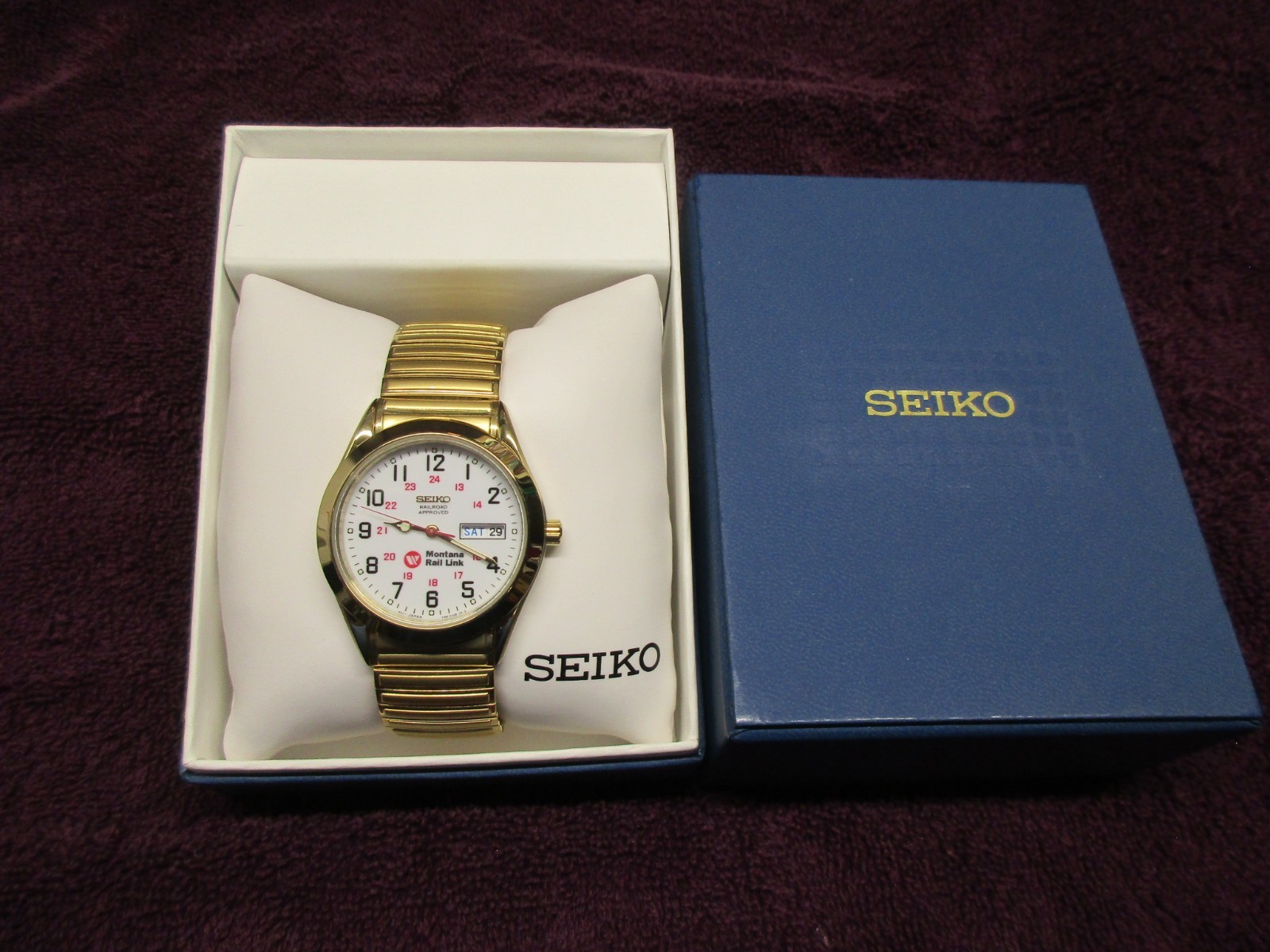 Montana Rail Link mens Seiko retirement watch