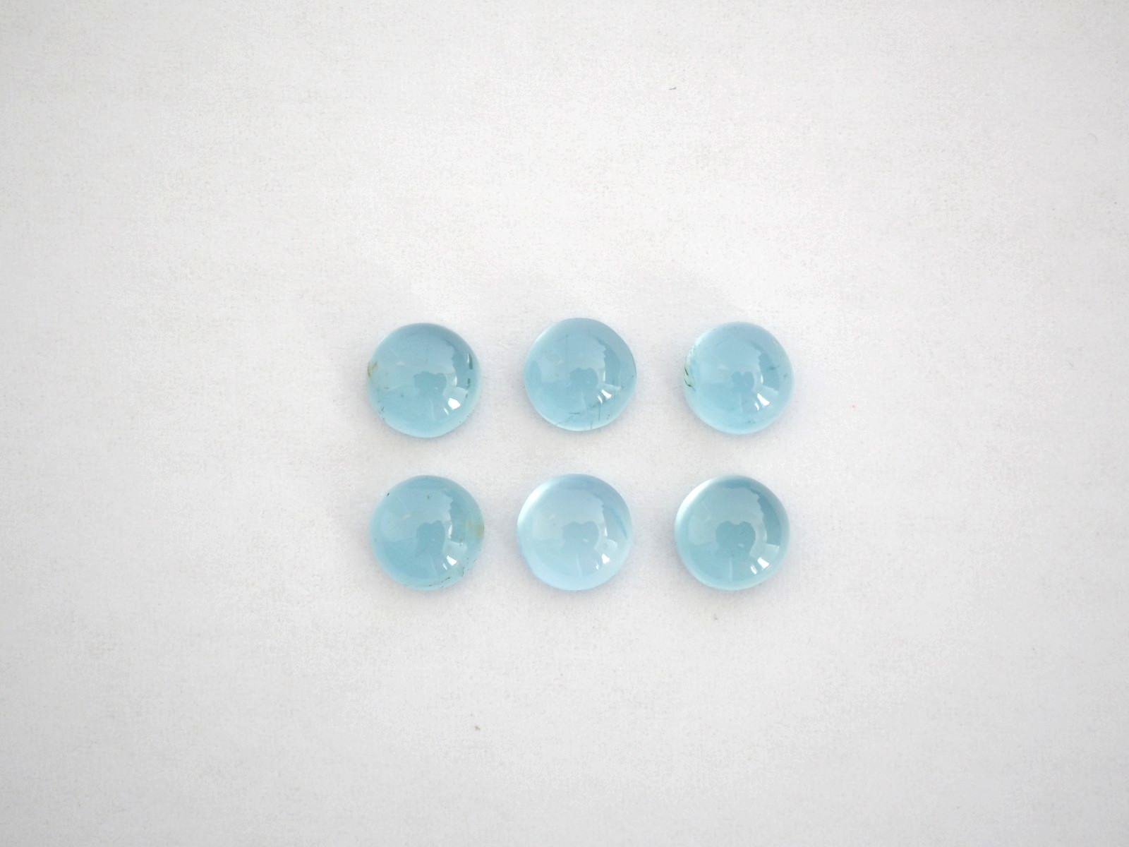 Aquamarine Cabochon 6 mm, Approximately 3.90 Carat (GTG-AQ-17)