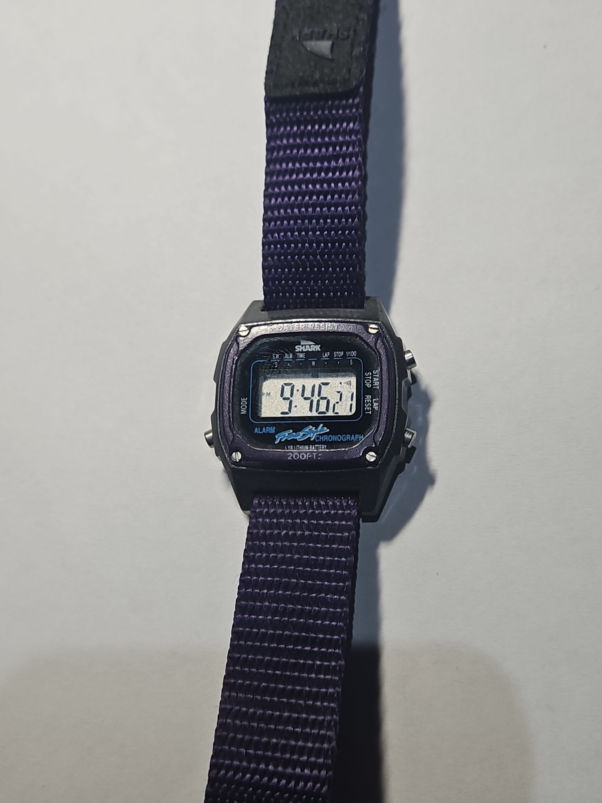 Vintage Freestyle Shark Black and Purple Digital Watch – New Battery