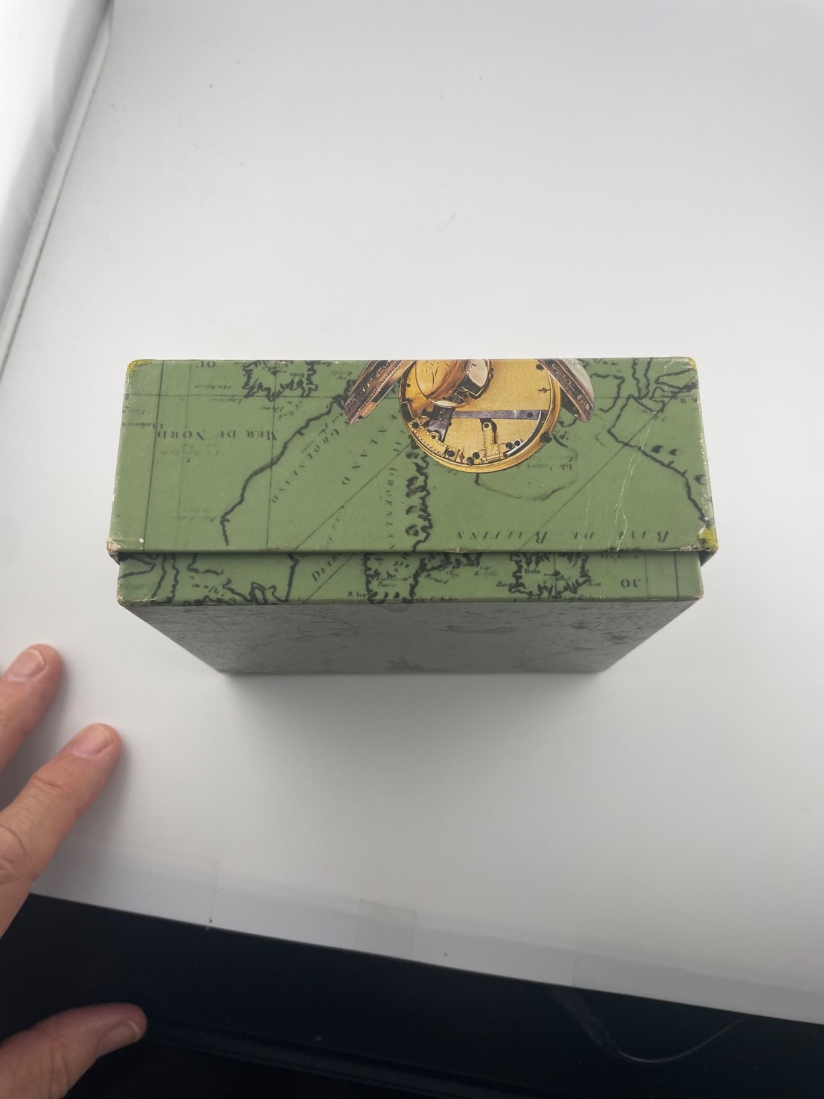 ROLEX DATEJUST WATCH BOX GREEN WORLD MAP OUTER 67180
