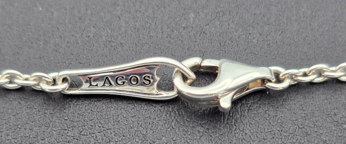 LAGOS Caviar Love Knot Sterling Silver Necklace 18″