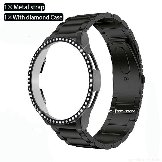 Metal Band Wrist Strap Bling Case For Samsung Galaxy Watch 4 5 6 FE 7 40/44MM