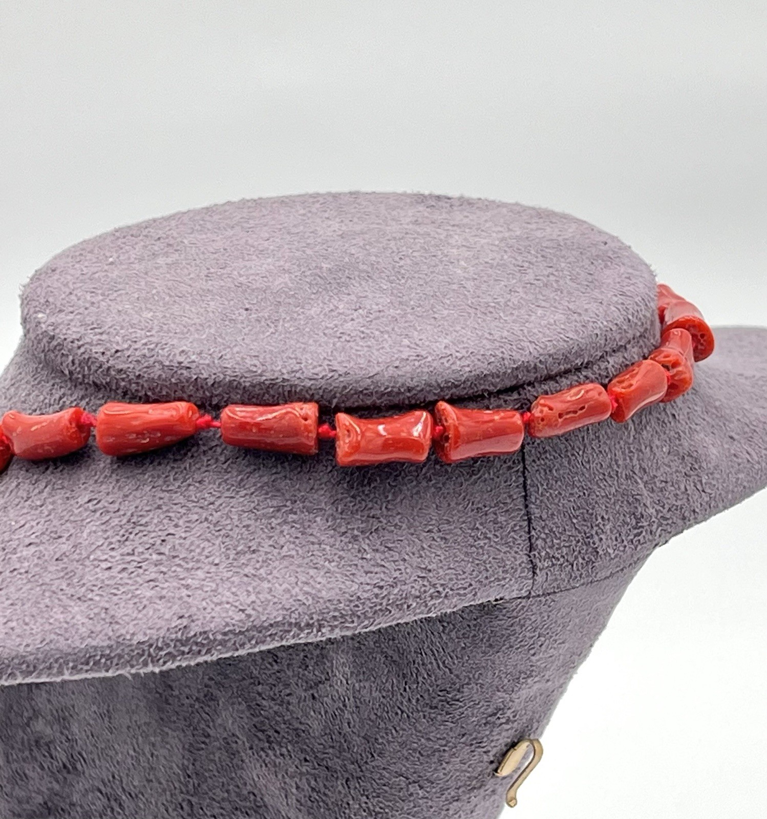 Natural Mediterranean Red Coral Necklace 65cm 39.7g Cannettoni Made In Italy