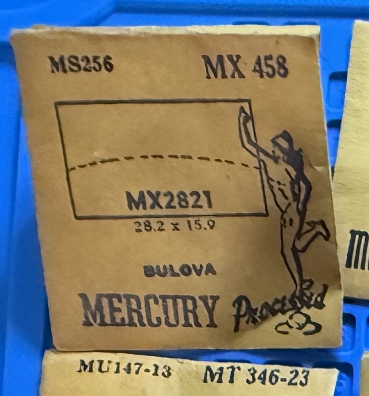 Mercury MX2821 Bulova vintage watch crystal NOS 28.2 x 15.9 mm
