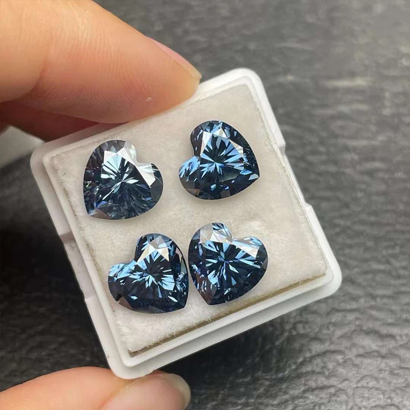 2-10CT Original Royal Blue Moissanite Stone Loose Moissanite Cushion Gemstones