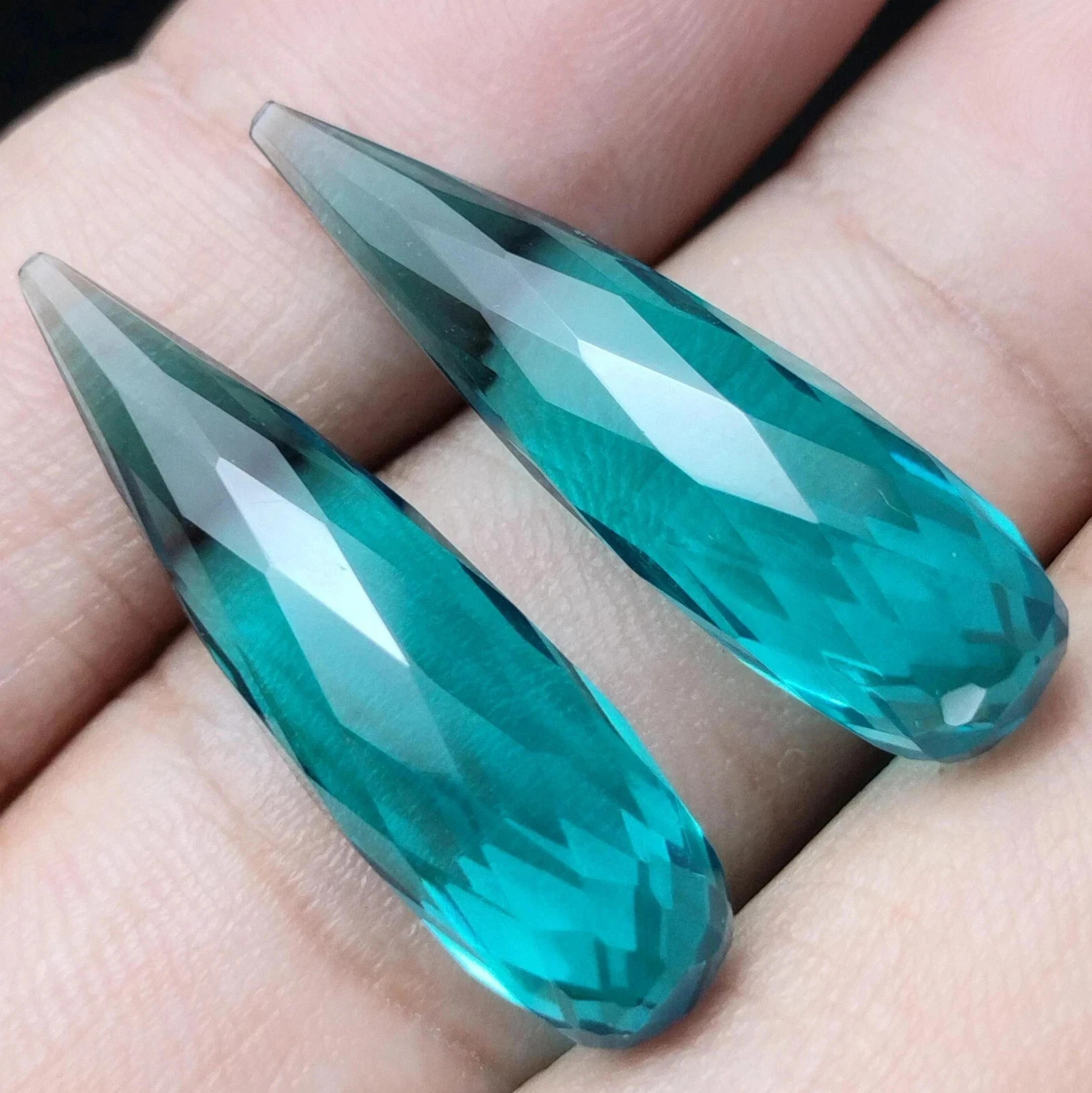 120 Ct 2 pcs GIE Certified Natural Brazilian Blue Topaz Fancy cut Loose Gemstone