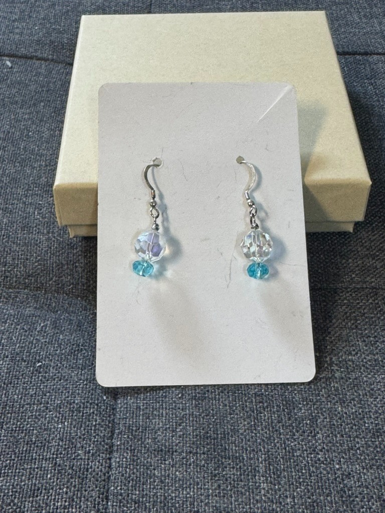 Handcrafted Earrings USA Artist Sterling earwires Antique & Swarovski® crystals