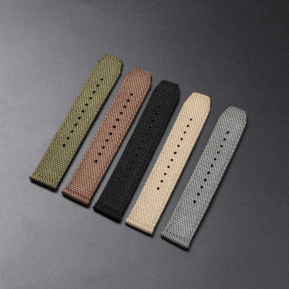 High Linen Nylon Cotton Watch Strap for Seiko for Omega Braid Bracelet 20/22mm