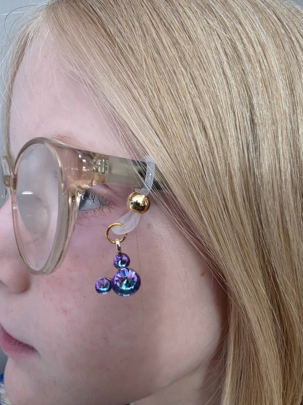 Handmade Eyeglass Charm – Rhinestone Mickey Mouse