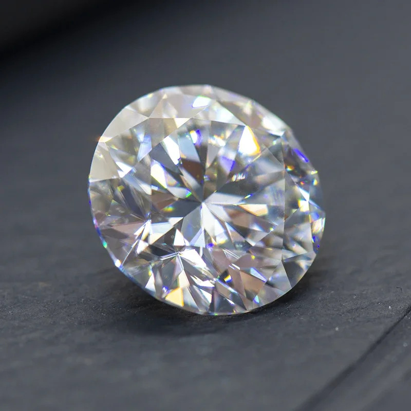 D Color VVS1 Round Cut Moissanite 0.1CT-12CT Lab Gem for Jewelry w/ Certificate