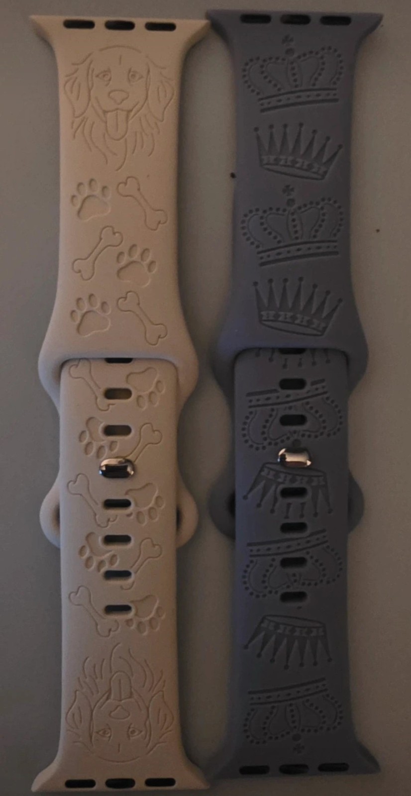 iWatch Replacement Bands Grey & Beige with engravings