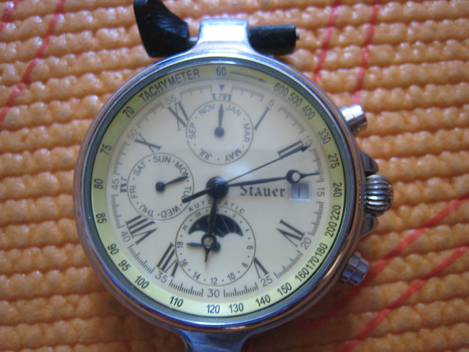 VINTAGE MEN’S STAUER MOON PHASE AUTOMATIC WRISTWATCH