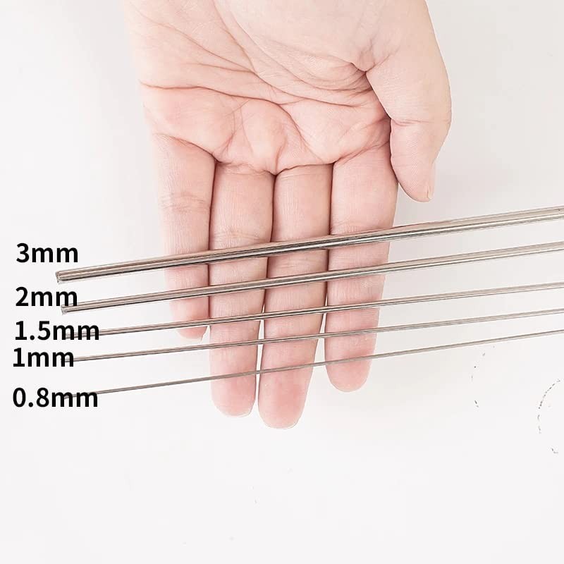25PCS 40CM 15.7″ Stainless Steel Spring Wire Hard Full Straight 2.0mm Fishing…