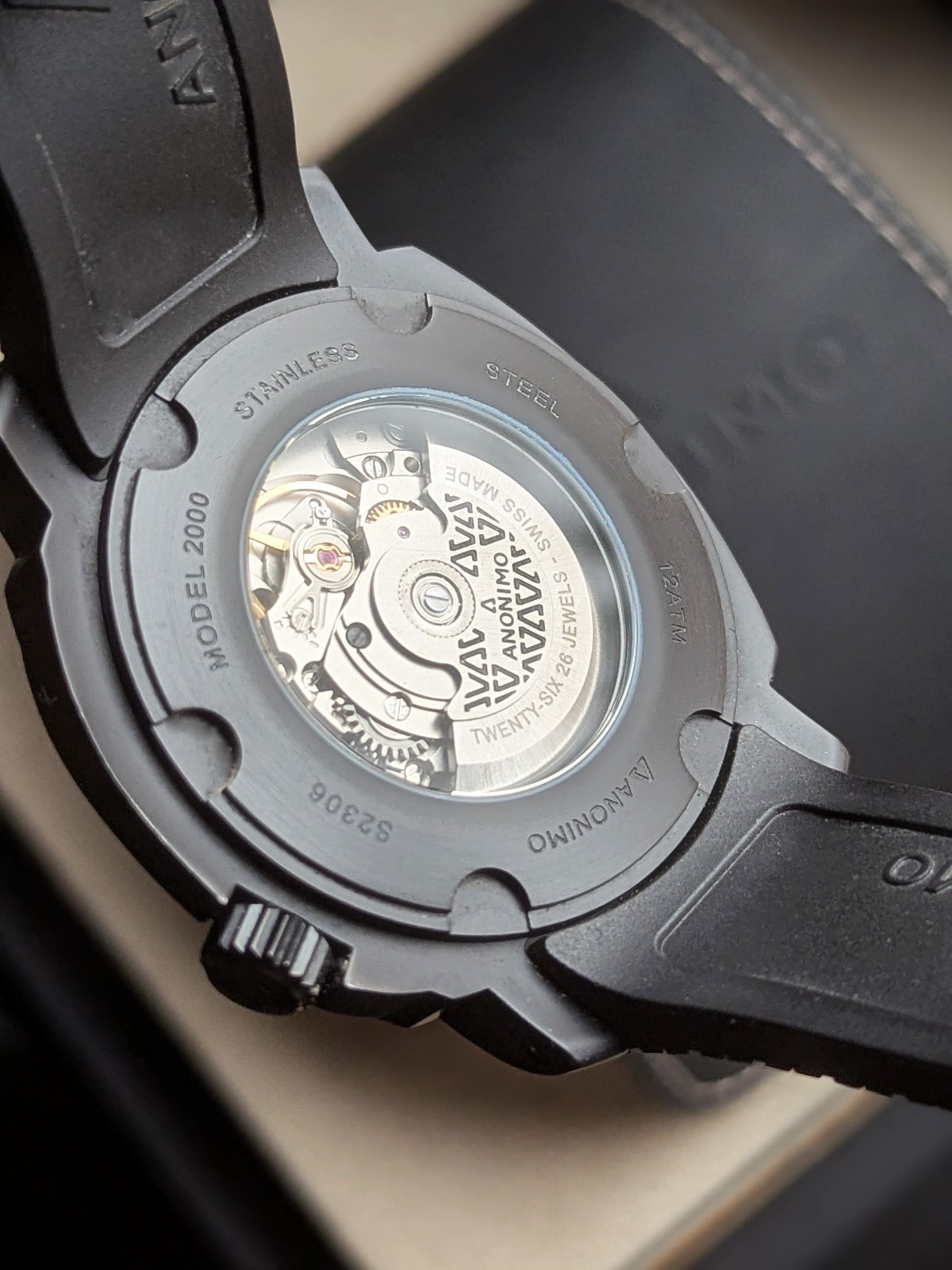 Anonimo Sailor Excellent condition Swiss Made Automatic Black w/Yellow accents