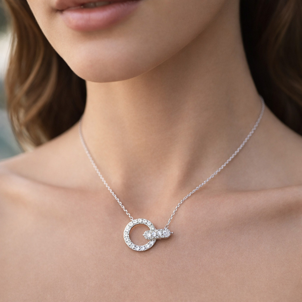 0.70 Ct Round Cut Lab Grown Diamond Pendant Necklace F-G/VS 925 Sterling Silver