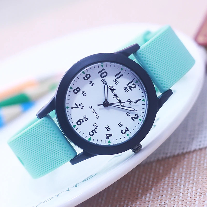 Fashion Women Men Girls Boys Sports Silicone Strap Quartz Watches Junio