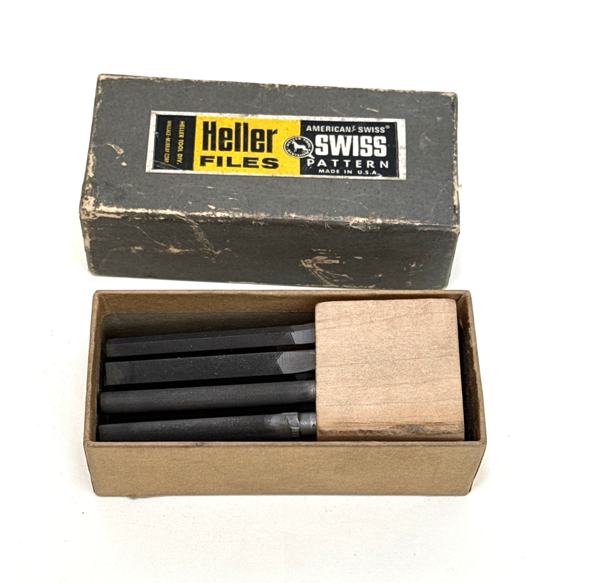 12 HELLER SWISS PATTERN BENCH MACHINE FILES No. 2 SIZE 3 1/4″ X 1/4″