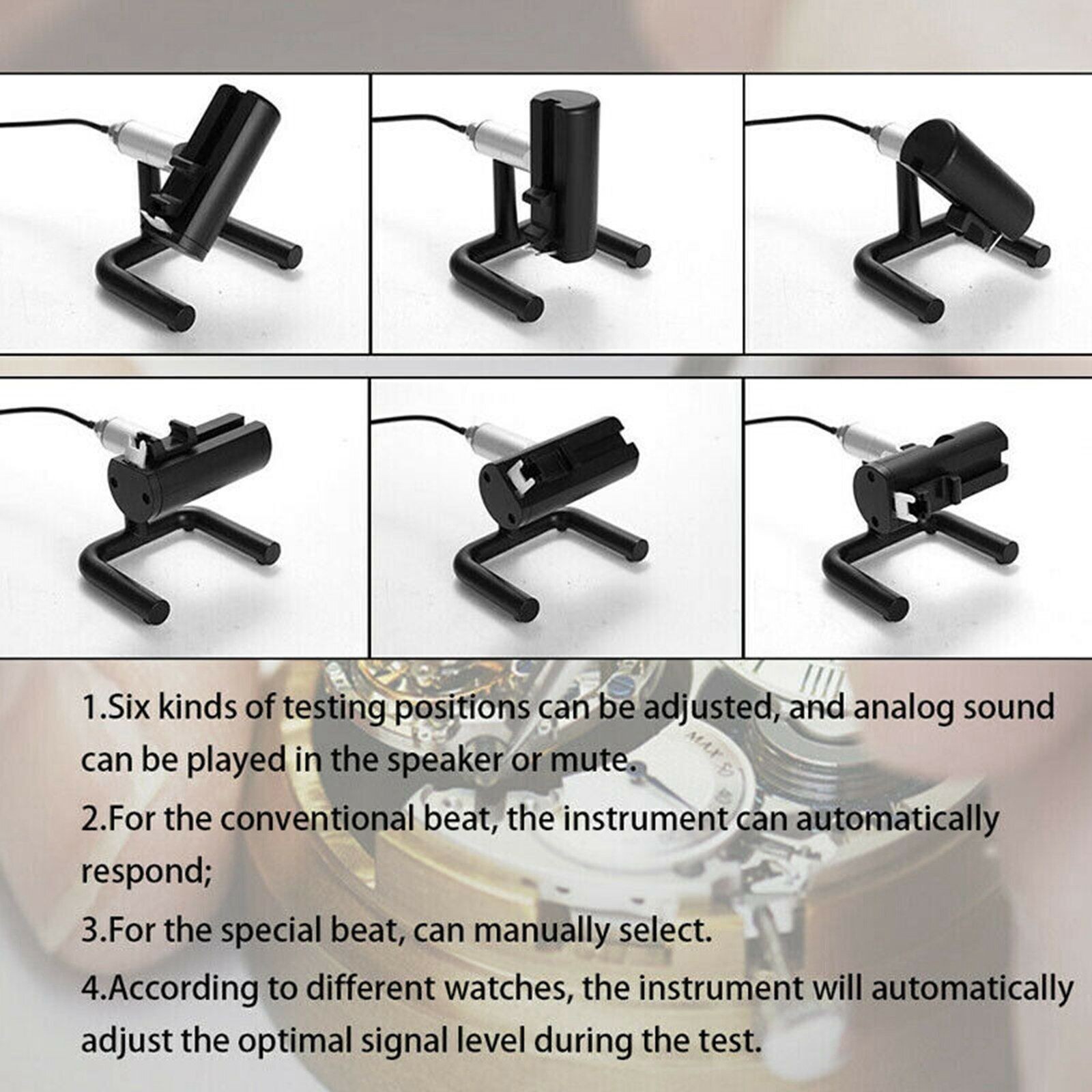 No.1900 Weishi Timegrapher Mechanical Watch Timing Machine Multifunction US Plag