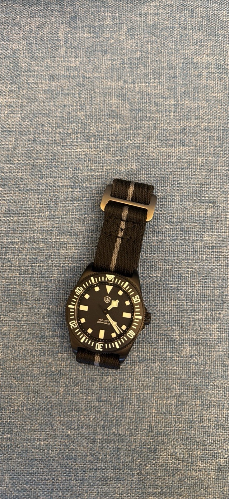 Watchdives EXD 38mm Black PVD Diver Titanium VH31 Sapphire AR 200M BGW9 20 bar