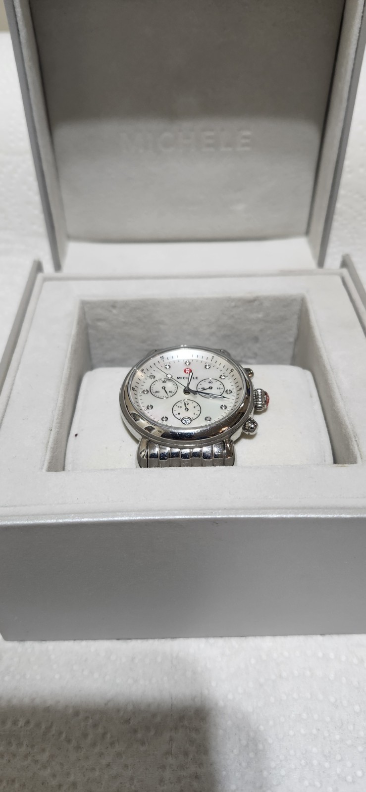 MICHELE AUTHENTIC WOMEN’S SWISS DIAMOND MIRROR CSX-36 WATCH, MWW03C000518