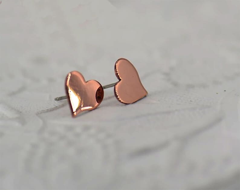 Circle Design Solid Copper Handmade Tops Earrings For Women Jewelry