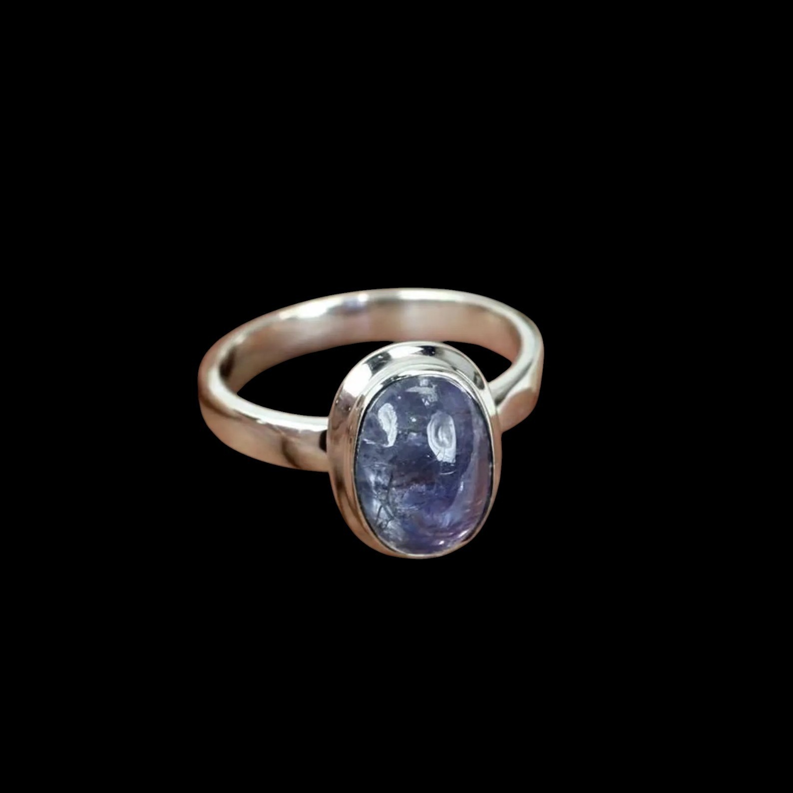 Solid 925 Sterling Silver Natural Tanzanite Gems Ring Jewelry S US 8 VJ-550