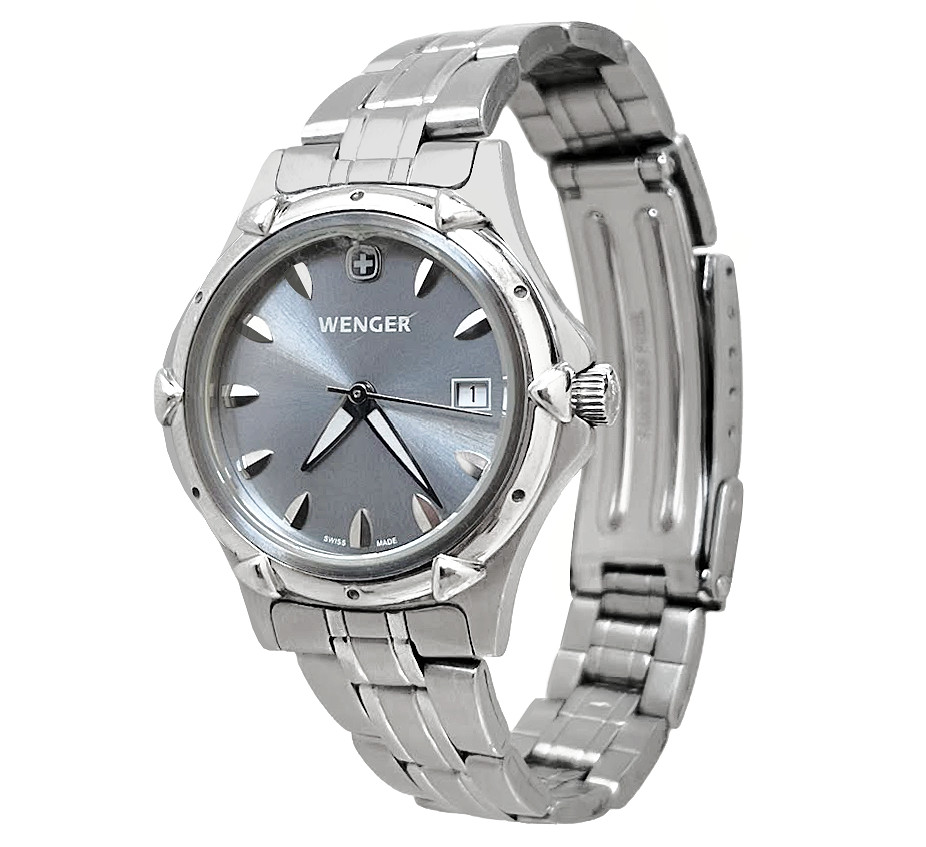 Wenger Swiss Made Watch 7023X Stainless Steel 30mm Women New Batteries