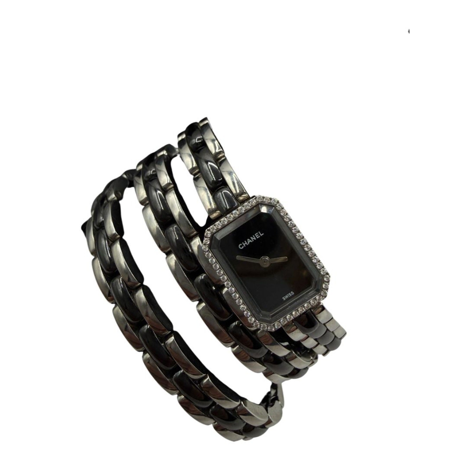Chanel Première 18K White Gold Diamond Bezel Triple Wrap Watch O.N. 39306 w/ Box