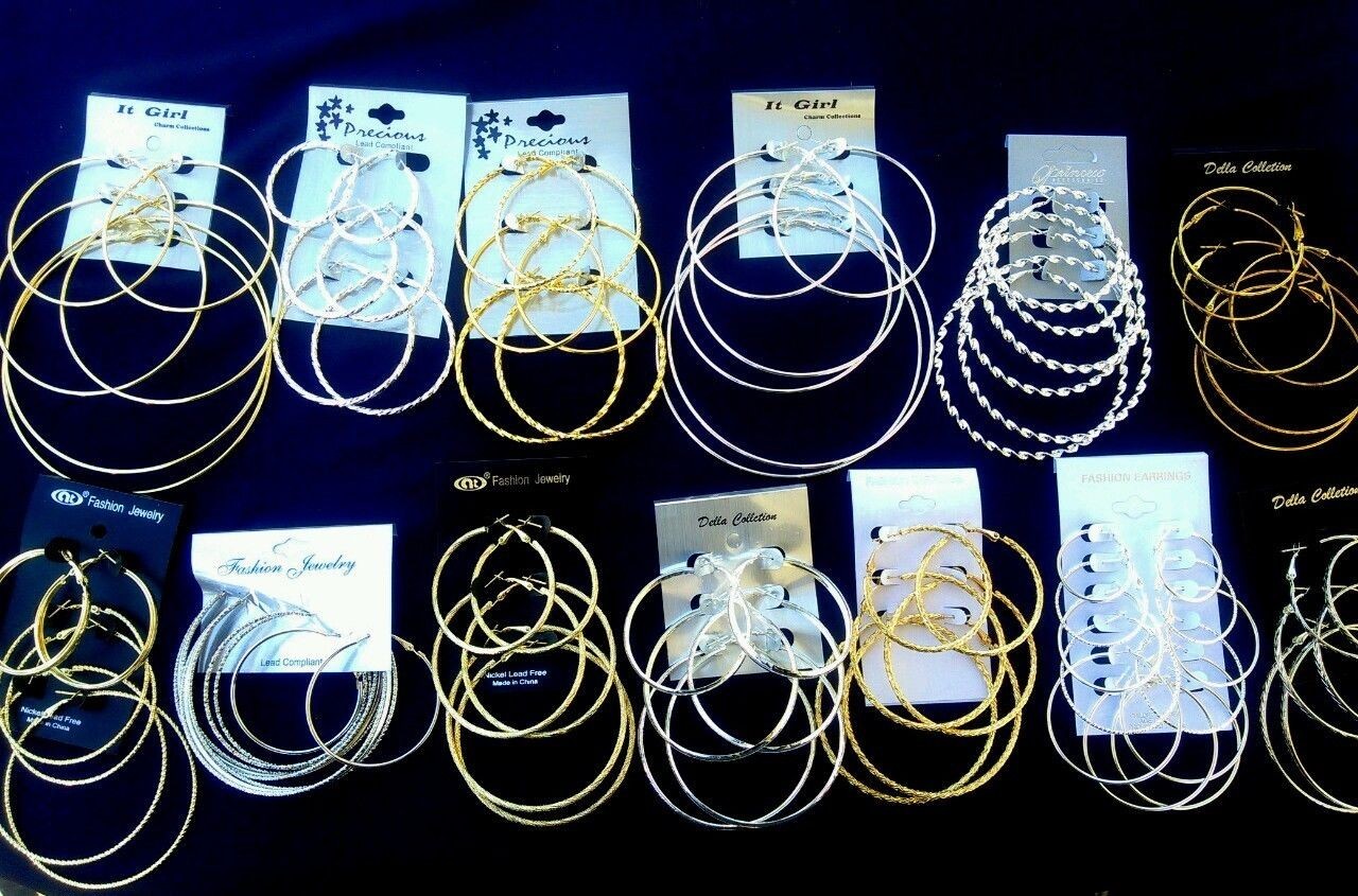40 Pairs Quality Hoop Earrings Wholesale Jewelry Lot 😍FREE Shipping…US Seller